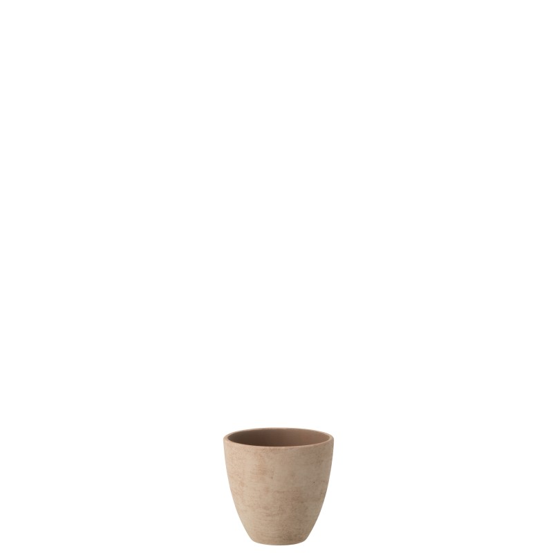 Cache-pot extérieur en céramique beige 14x14x13.5 cm Cache-pot extérieur en céramique beige 14x14x13.5 cm