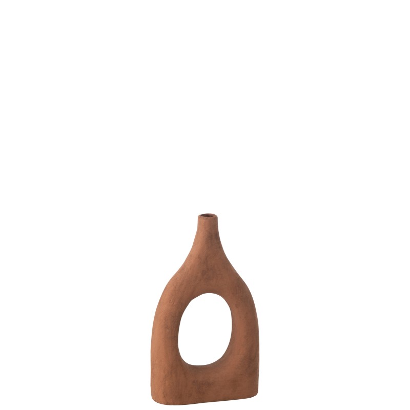 Vaso in ceramica marrone 20,5x8x34 cm Vaso in ceramica marrone 20,5x8x34 cm