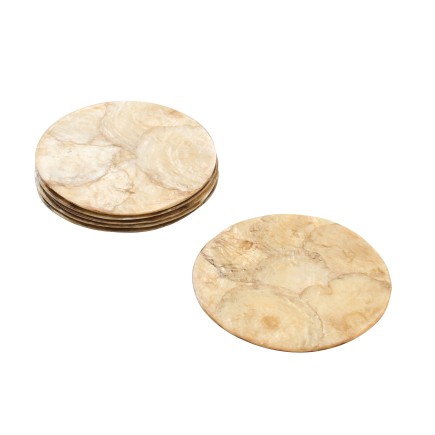 Conjunto de 6 bases para copos em concha D.10 cm