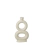 Vase soliflore en céramique blanc cassé 16x6.5x28 cm Vase soliflore en céramique blanc cassé 16x6.5x28 cm
