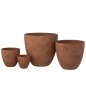 Vaso exterior em cerâmica castanha 36x36x34 cm Vaso exterior em cerâmica castanha 36x36x34 cm