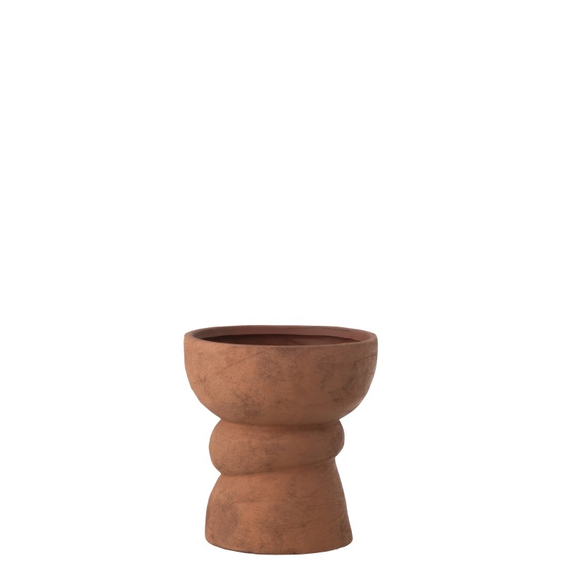 Cache-pot extérieur en céramique marron 24.5x24.5x26 cm Cache-pot extérieur en céramique marron 24.5x24.5x26 cm