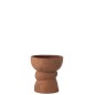 Cache-pot extérieur en céramique marron 24.5x24.5x26 cm Cache-pot extérieur en céramique marron 24.5x24.5x26 cm