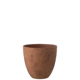 Macetero Exterior de cerámica marrón 30,5 x 30,5 x 29,5 cm