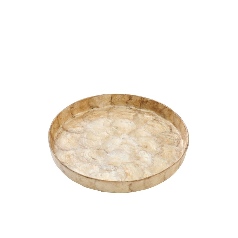 Bandeja decorativa em concha 25x25x3 cm Bandeja decorativa em concha 25x25x3 cm