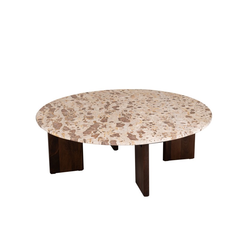 Mesa de centro em mármore bege 90x90x30 cm Mesa de centro em mármore bege 90x90x30 cm