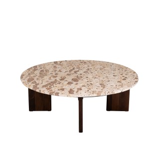 Tavolino in marmo beige 90x90x30 cm