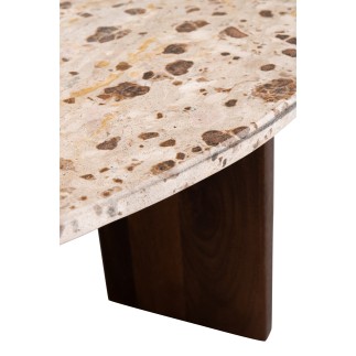 Table basse en marbre beige 90x90x30 cm