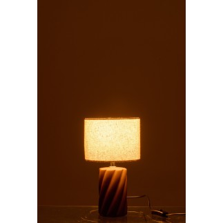 Lámpara de mesa de cerámica marrón 18 x 18 x 31,8 cm