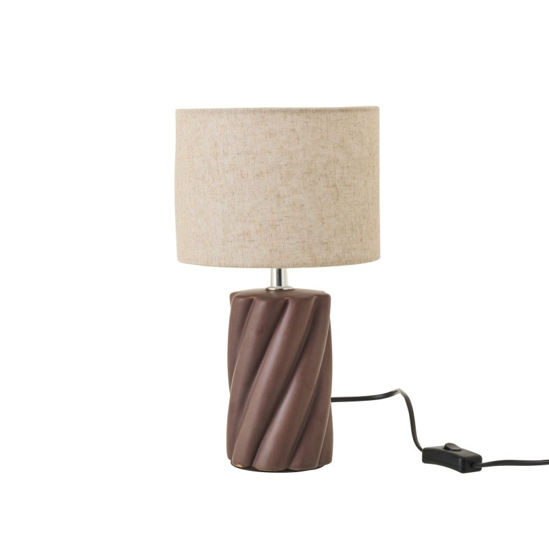 Lampe de table en céramique marron 18x18x31.8 cm Lampe de table en céramique marron 18x18x31.8 cm