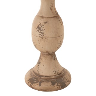 Mesa auxiliar antigua de poliresina beige 41 x 41 x 58 cm