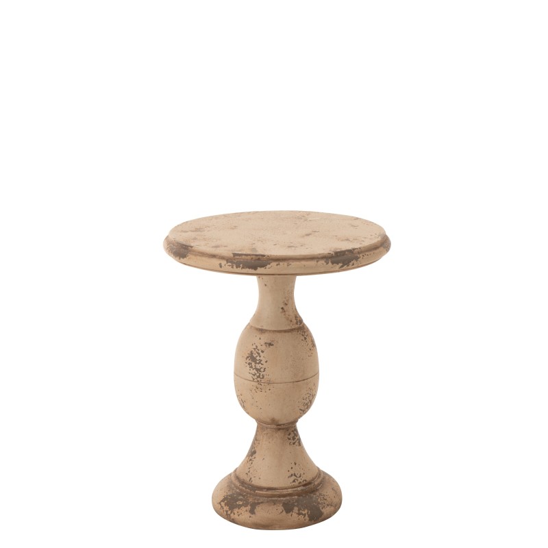 Table d’appoint antique en polyrésine beige 41x41x58 cm Table d’appoint antique en polyrésine beige 41x41x58 cm