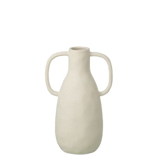 Vaso de cerâmica branco sujo 21x15x33,5 cm