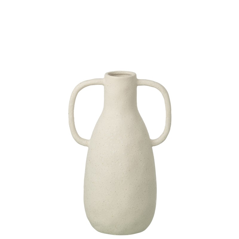 Vaso de cerâmica branco sujo 21x15x33,5 cm Vaso de cerâmica branco sujo 21x15x33,5 cm