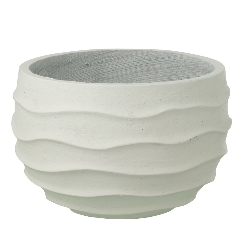 Cache-pot extérieur en céramique blanche 38x38x24.5 cm Cache-pot extérieur en céramique blanche 38x38x24.5 cm