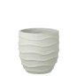 Macetero Exterior de cerámica blanca 34,5 x 34,5 x 34 cm Macetero Exterior de cerámica blanca 34,5 x 34,5 x 34 cm