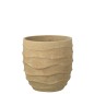 Macetero Exterior en cerámica beige 34,5 x 34,5 x 34 cm