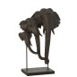 Têtes d’éléphants sur socle en polyrésine marron 31x22x43.5 cm Têtes d’éléphants sur socle en polyrésine marron 31x22x43.5 cm