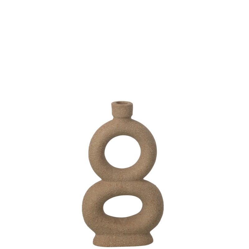 Vase soliflore en céramique beige 16x6.5x28 cm Vase soliflore en céramique beige 16x6.5x28 cm