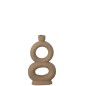 Vase soliflore en céramique beige 16x6.5x28 cm Vase soliflore en céramique beige 16x6.5x28 cm