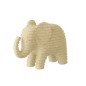 Elefante rayado de poliresina beige 22,2 x 9 x 16,7 cm