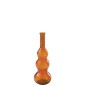 Vaso de vidro laranja escuro 26,5 x 26,5 x 75 cm
