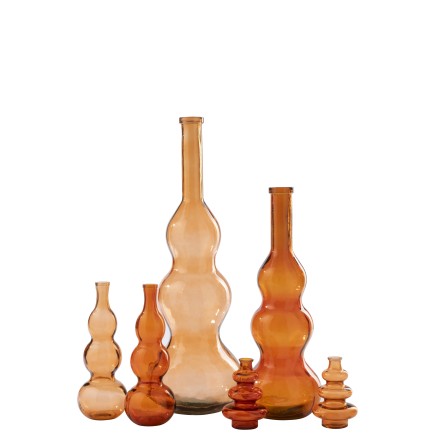 Vase en verre orange 33x33x100 cm