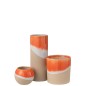 Vase en céramique orange 15x15x37.5 cm Vase en céramique orange 15x15x37.5 cm