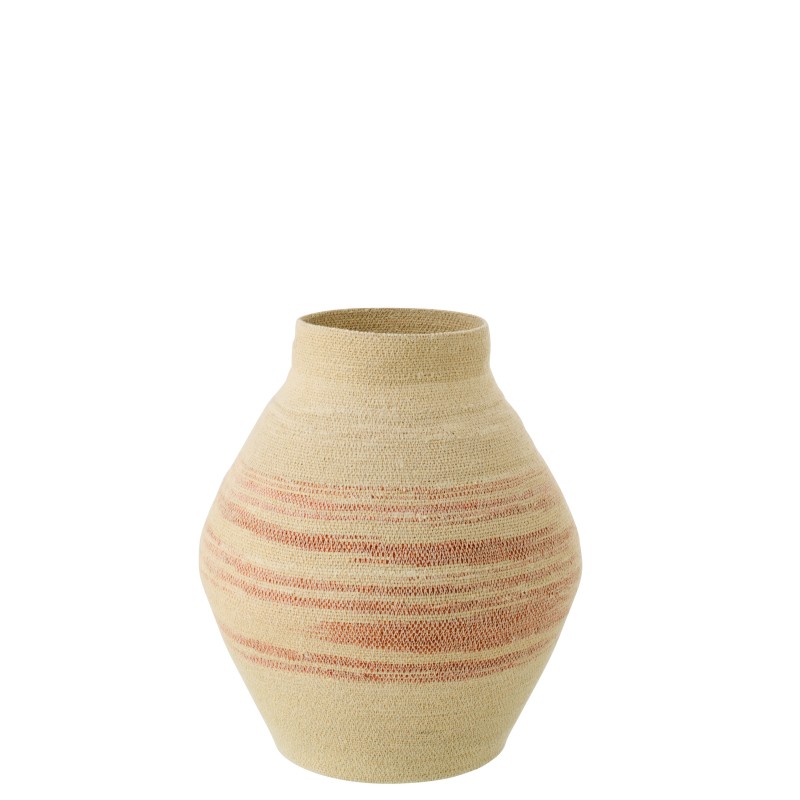 Cesta de junco marrón claro 40 x 40 x 50 cm