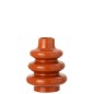 Vase en porcelaine marron 17.5x17.5x23.5 cm Vase en porcelaine marron 17.5x17.5x23.5 cm