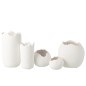 Vaso irregular em cerâmica branca 29x29x26 cm Vaso irregular em cerâmica branca 29x29x26 cm