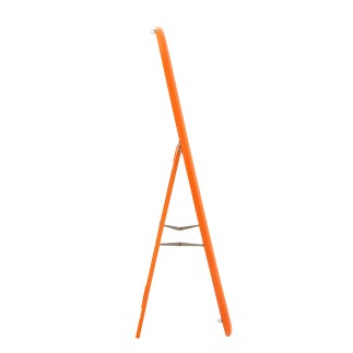 Espejo rectangular con pie y marco de madera naranja  80 x 7 x 180 cm