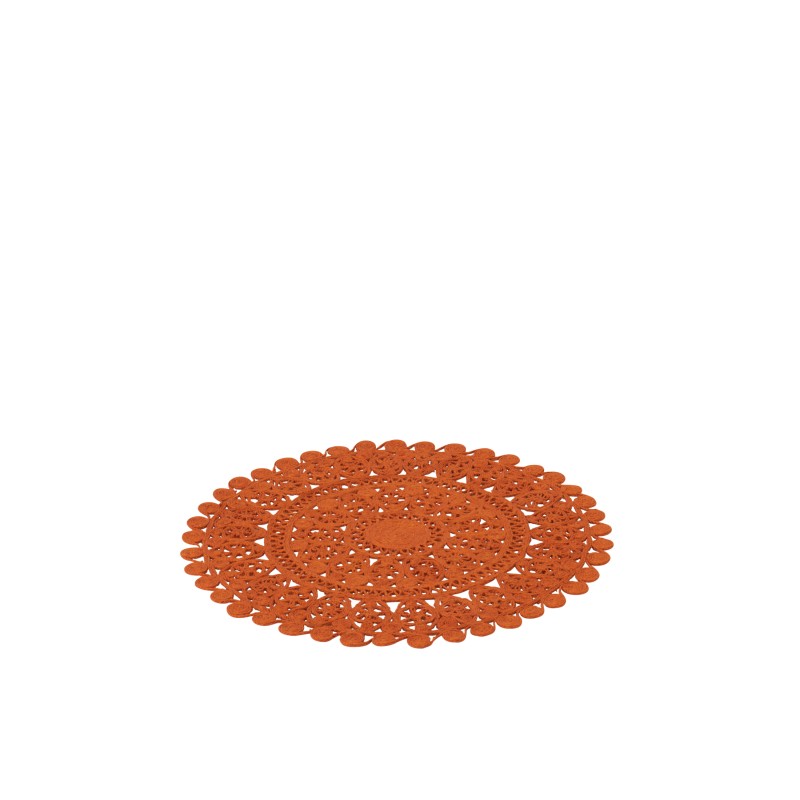 Tapis oriental en jute orange 80x80x0.5 cm Tapis oriental en jute orange 80x80x0.5 cm