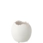 Vaso irregular em cerâmica branca 29x29x26 cm Vaso irregular em cerâmica branca 29x29x26 cm
