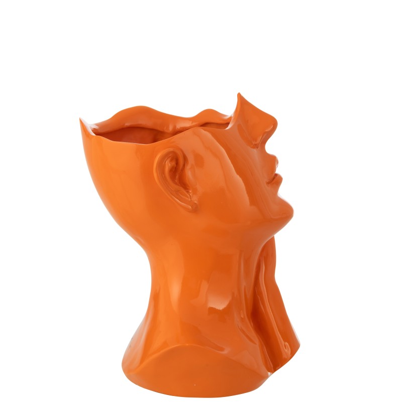 Macetero Mujer de poliresina naranja 21 x 20 x 27,5 cm