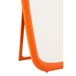 Miroir rectangle sur pied cadre bois orange  80x7x180 cm