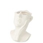 Cache-pot femme en polyrésine blanc 21x20x27.5 cm Cache-pot femme en polyrésine blanc 21x20x27.5 cm