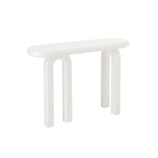 Consola de madera blanca 120 x 35 x 80 cm