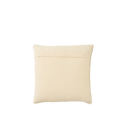 Coussin carré en coton beige 45x45x15 cm