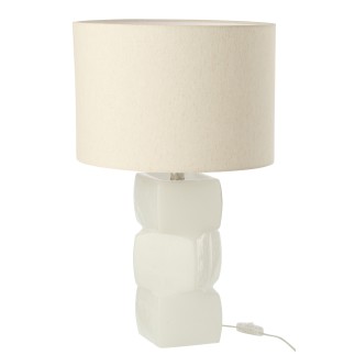 Lampe de table en verre blanc 32x32x62 cm