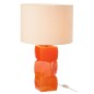 Candeeiro de mesa em vidro laranja 32x32x62 cm Candeeiro de mesa em vidro laranja 32x32x62 cm