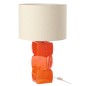 Candeeiro de mesa em vidro laranja 32x32x62 cm Candeeiro de mesa em vidro laranja 32x32x62 cm
