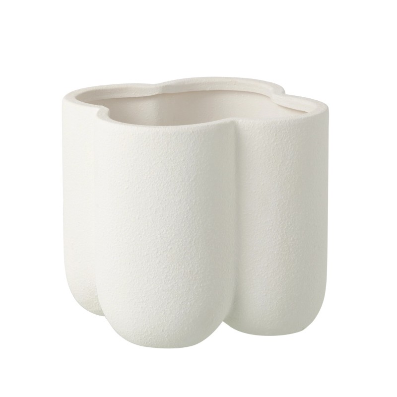 Vaso di fiori in ceramica bianca 22x22x20,5 cm Vaso di fiori in ceramica bianca 22x22x20,5 cm