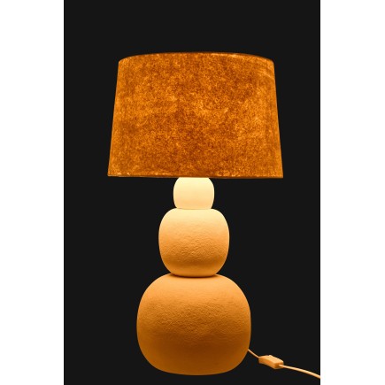 Candeeiro de mesa em cerâmica branca 38x38x67 cm
