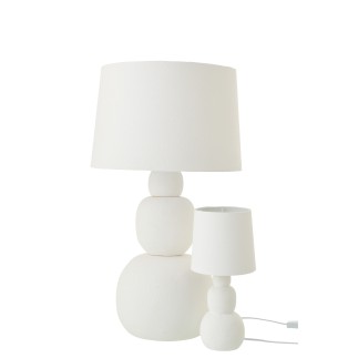 Lampada da tavolo in ceramica bianca 38x38x67 cm