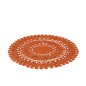 Alfombra oriental redonda de yute naranja 125 x 125 x 0,5 cm Alfombra oriental redonda de yute naranja 125 x 125 x 0,5 cm