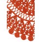 Alfombra oriental redonda de yute naranja 125 x 125 x 0,5 cm Alfombra oriental redonda de yute naranja 125 x 125 x 0,5 cm