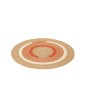 Tapete redondo em juta bege 150x150x0,5 cm