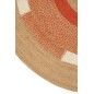 Tapete redondo em juta bege 150x150x0,5 cm