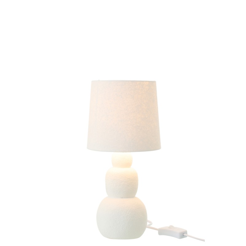 Lampe de table en céramique blanc 15x15x32 cm Lampe de table en céramique blanc 15x15x32 cm